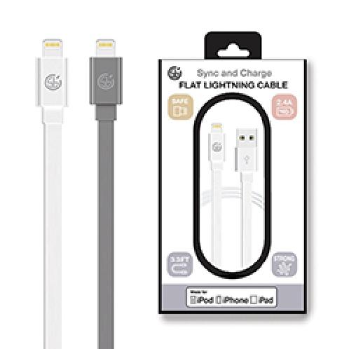 ECOBERRY MFI Apple Certified Sync and Charge Flat Lightning Cable